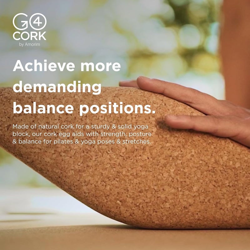Go4Cork Cork Yoga Block for Yoga, Pilates & Meditation | Non-Slip, Hypoallergenic, Sustainable, Non-Toxic Yoga Block - Image 4
